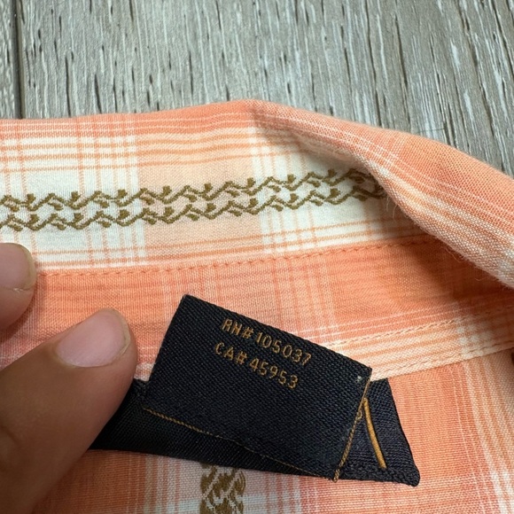 Ariat Womens  Orange Plaid Shirt - Picture 8 of 10